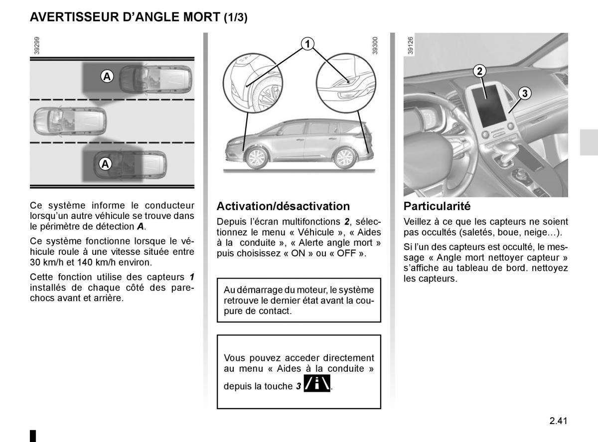 Renault Espace V 5 manuel du proprietaire / page 149