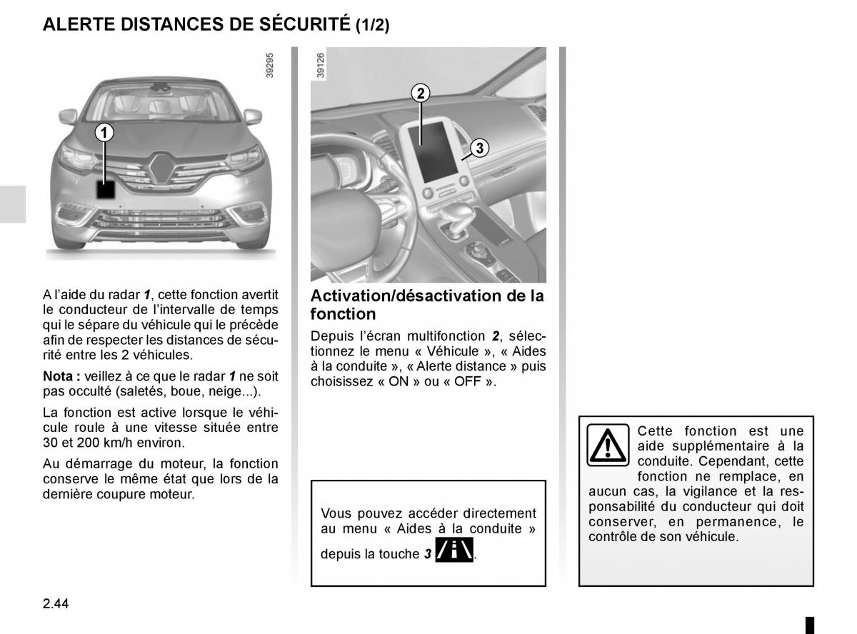 Renault Espace V 5 manuel du proprietaire / page 152