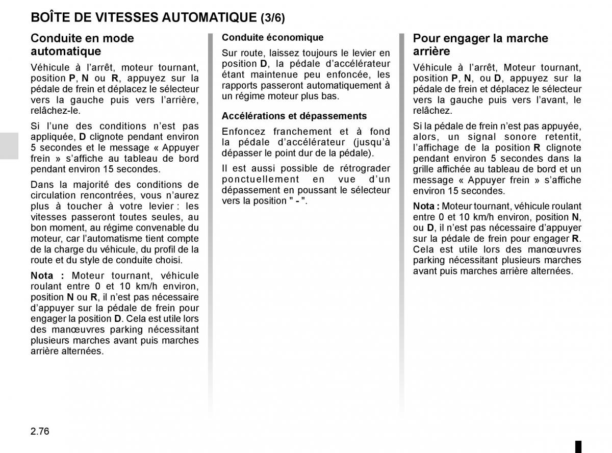 Renault Espace V 5 manuel du proprietaire / page 184