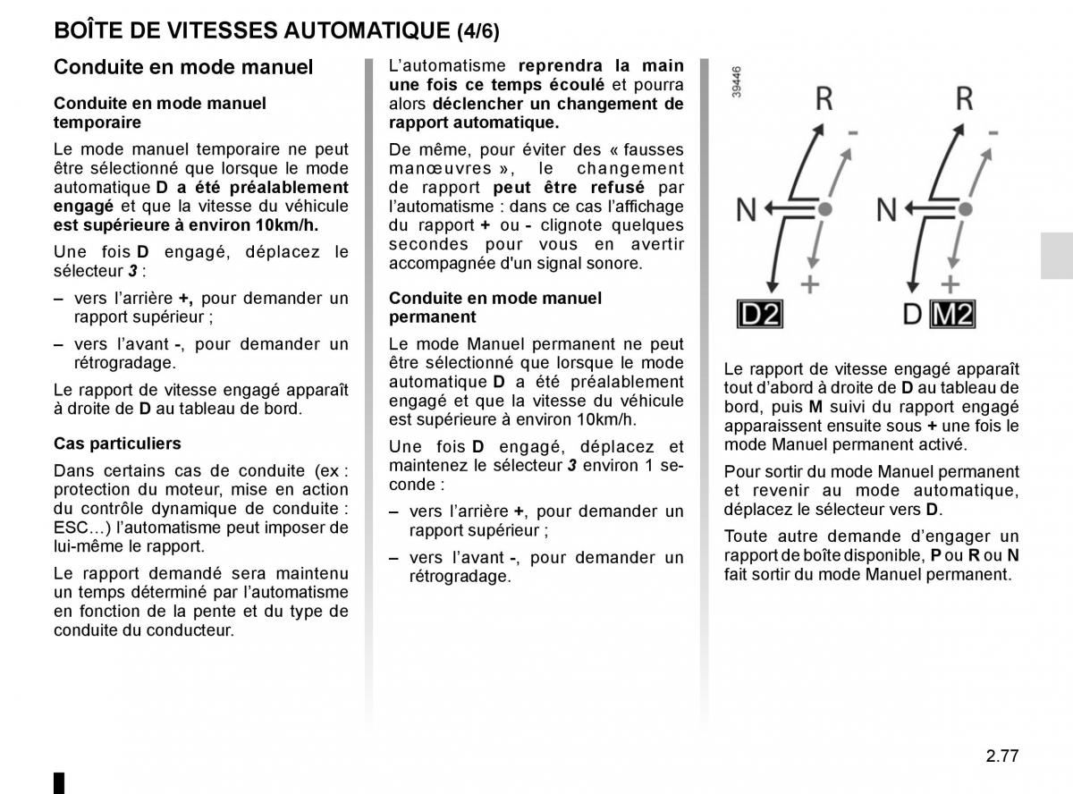 Renault Espace V 5 manuel du proprietaire / page 185