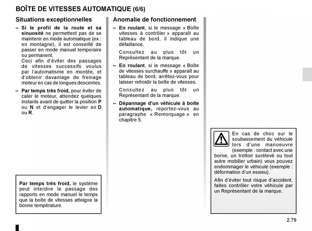 Renault Espace V 5 manuel du proprietaire / page 187