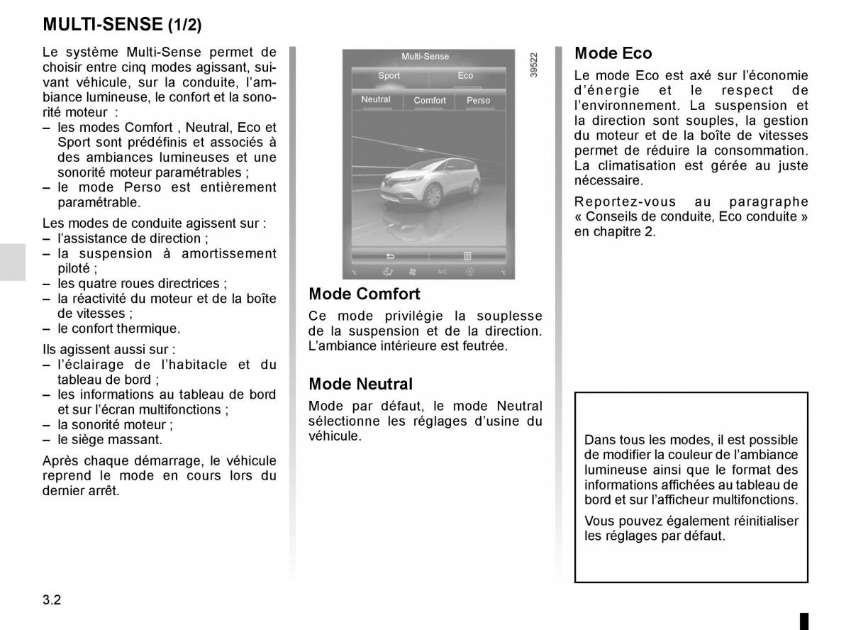 Renault Espace V 5 manuel du proprietaire / page 190