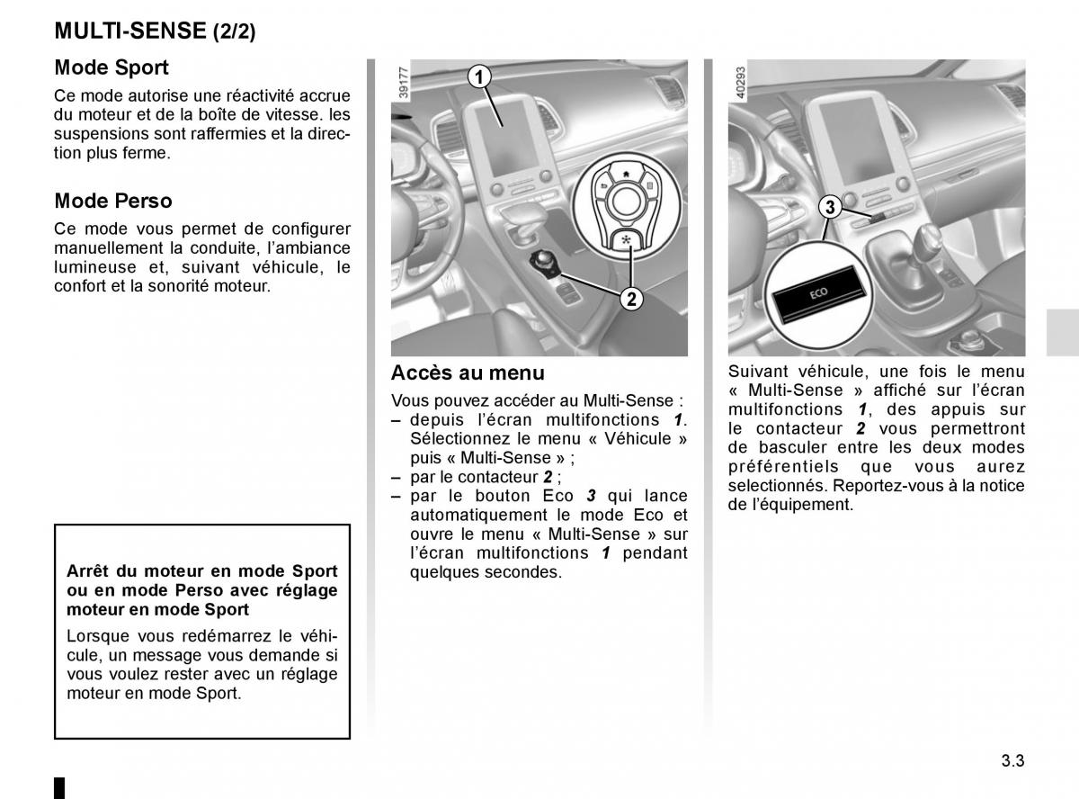 Renault Espace V 5 manuel du proprietaire / page 191