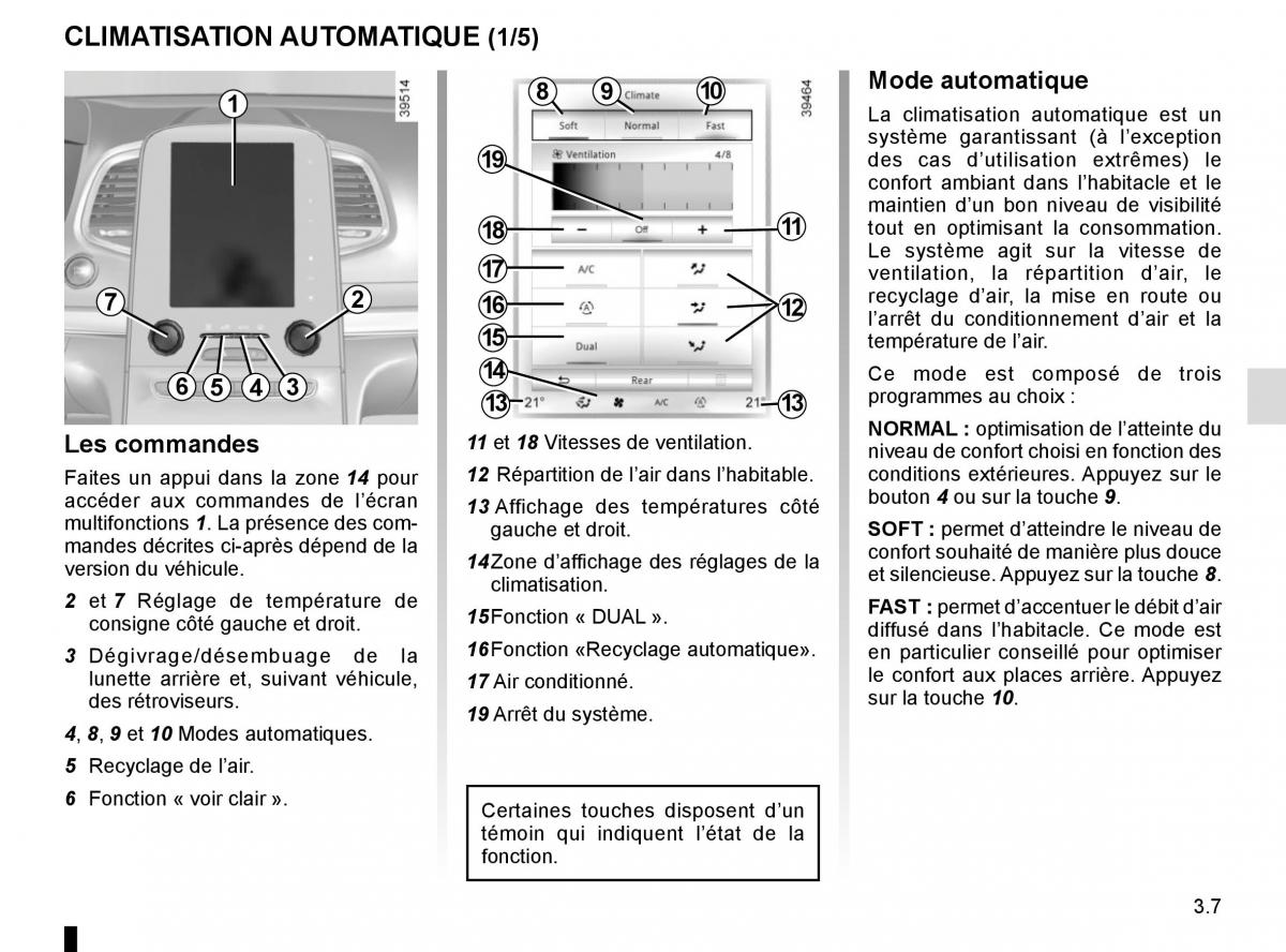 Renault Espace V 5 manuel du proprietaire / page 195