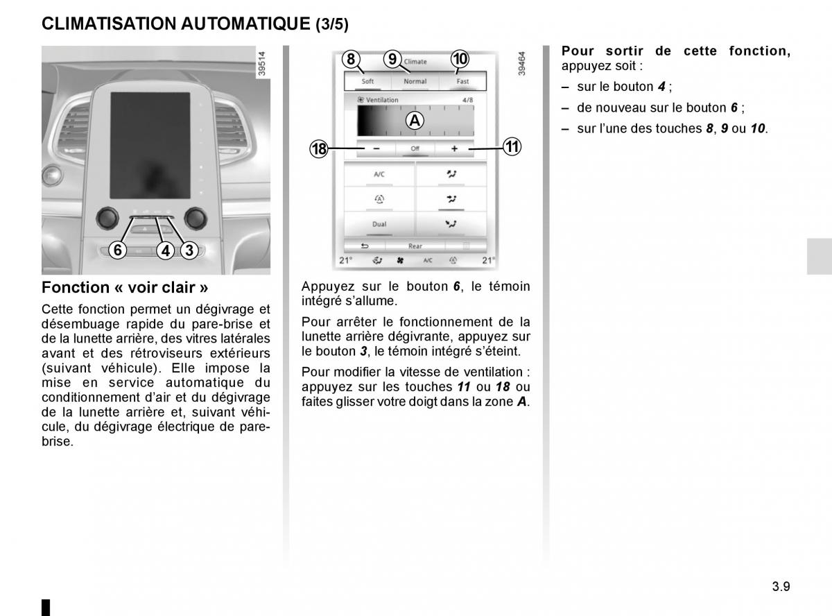 Renault Espace V 5 manuel du proprietaire / page 197