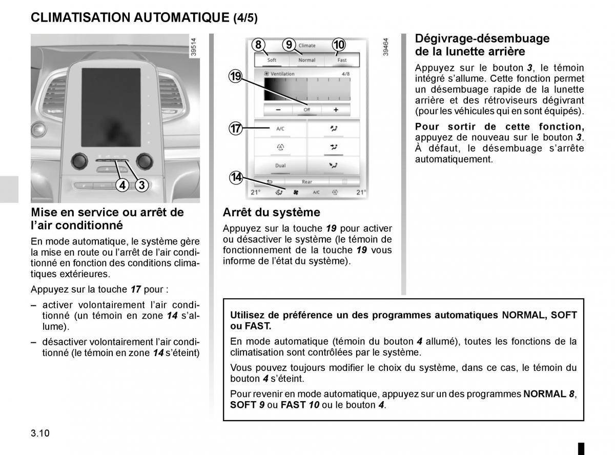 Renault Espace V 5 manuel du proprietaire / page 198