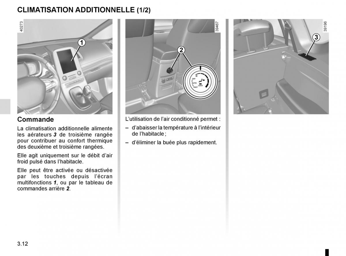 Renault Espace V 5 manuel du proprietaire / page 200