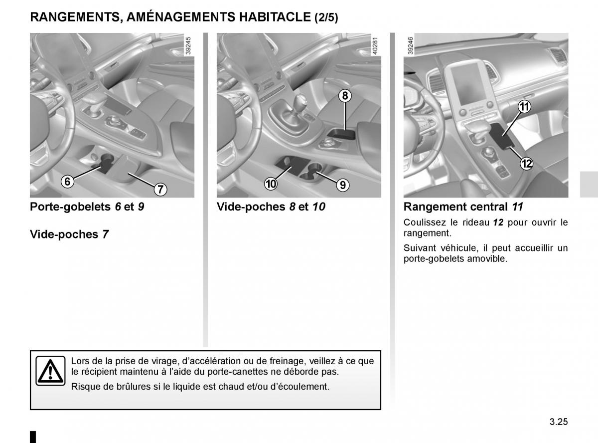 Renault Espace V 5 manuel du proprietaire / page 213