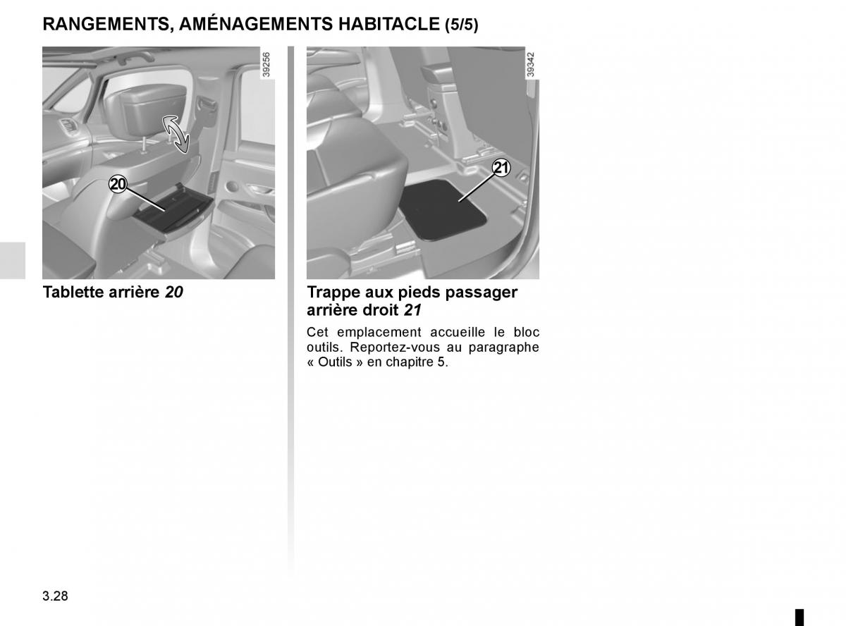 Renault Espace V 5 manuel du proprietaire / page 216