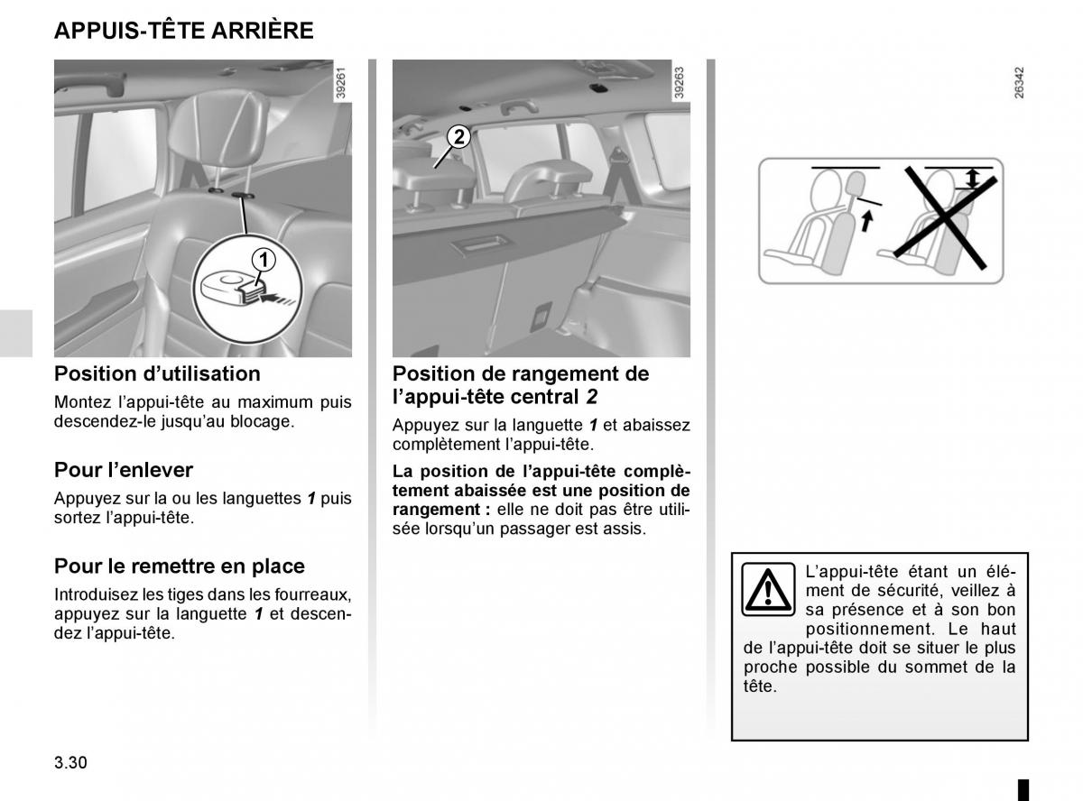 Renault Espace V 5 manuel du proprietaire / page 218