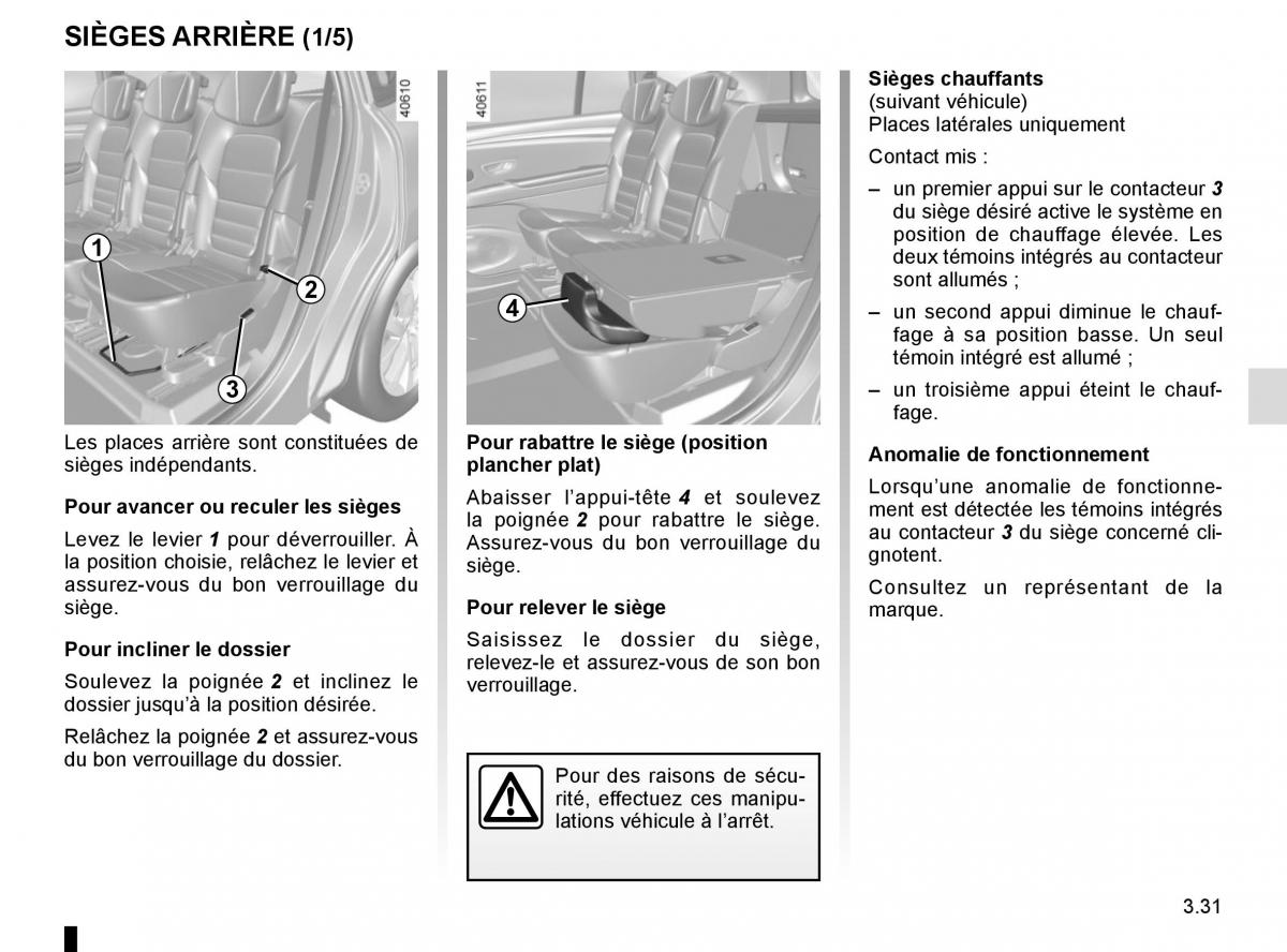 Renault Espace V 5 manuel du proprietaire / page 219