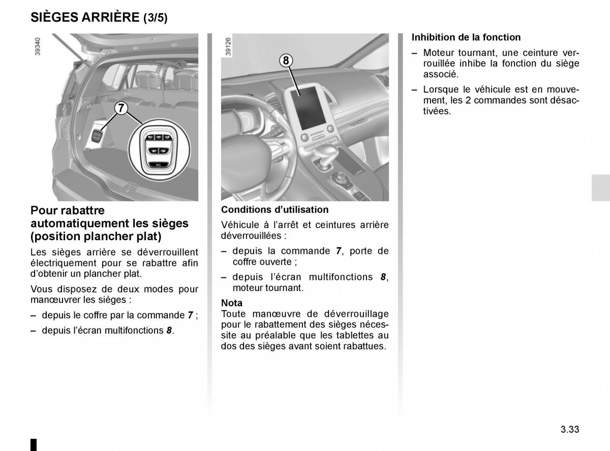 Renault Espace V 5 manuel du proprietaire / page 221