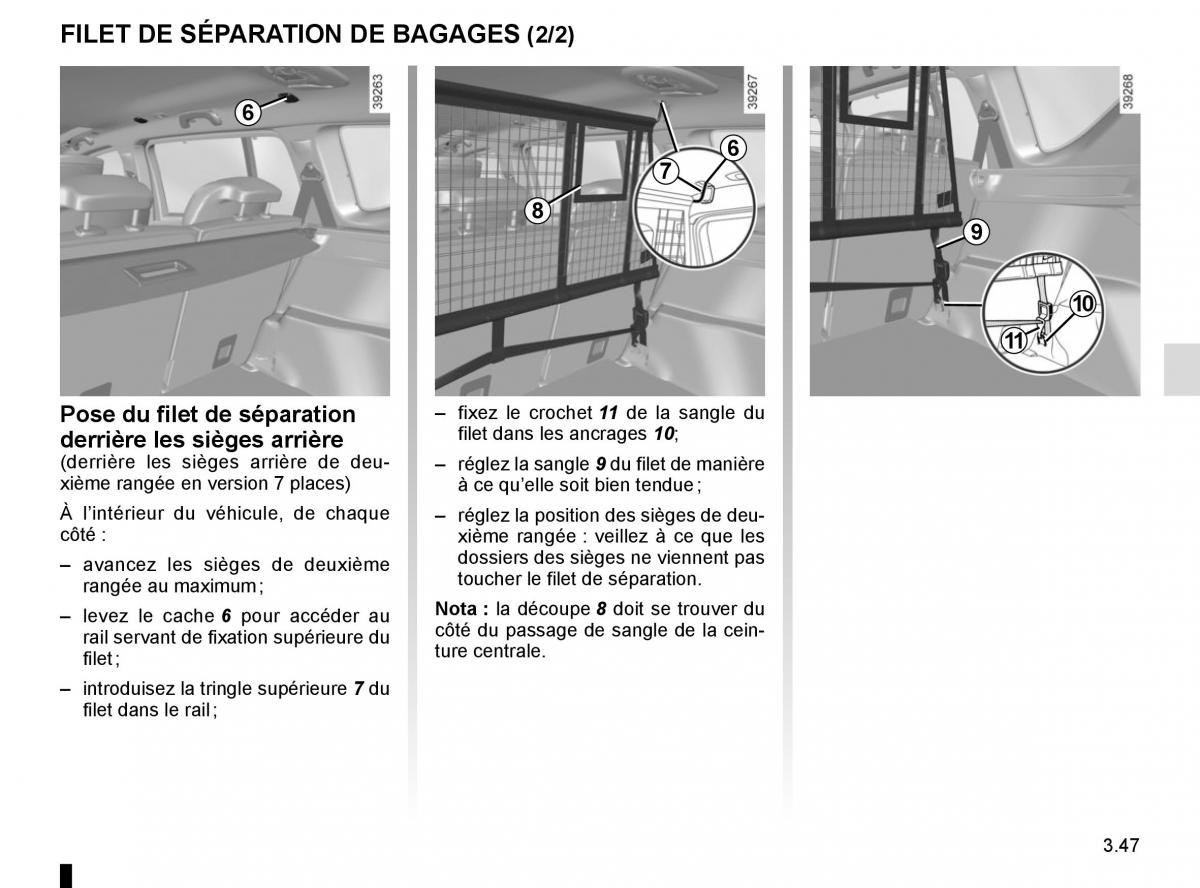 Renault Espace V 5 manuel du proprietaire / page 235