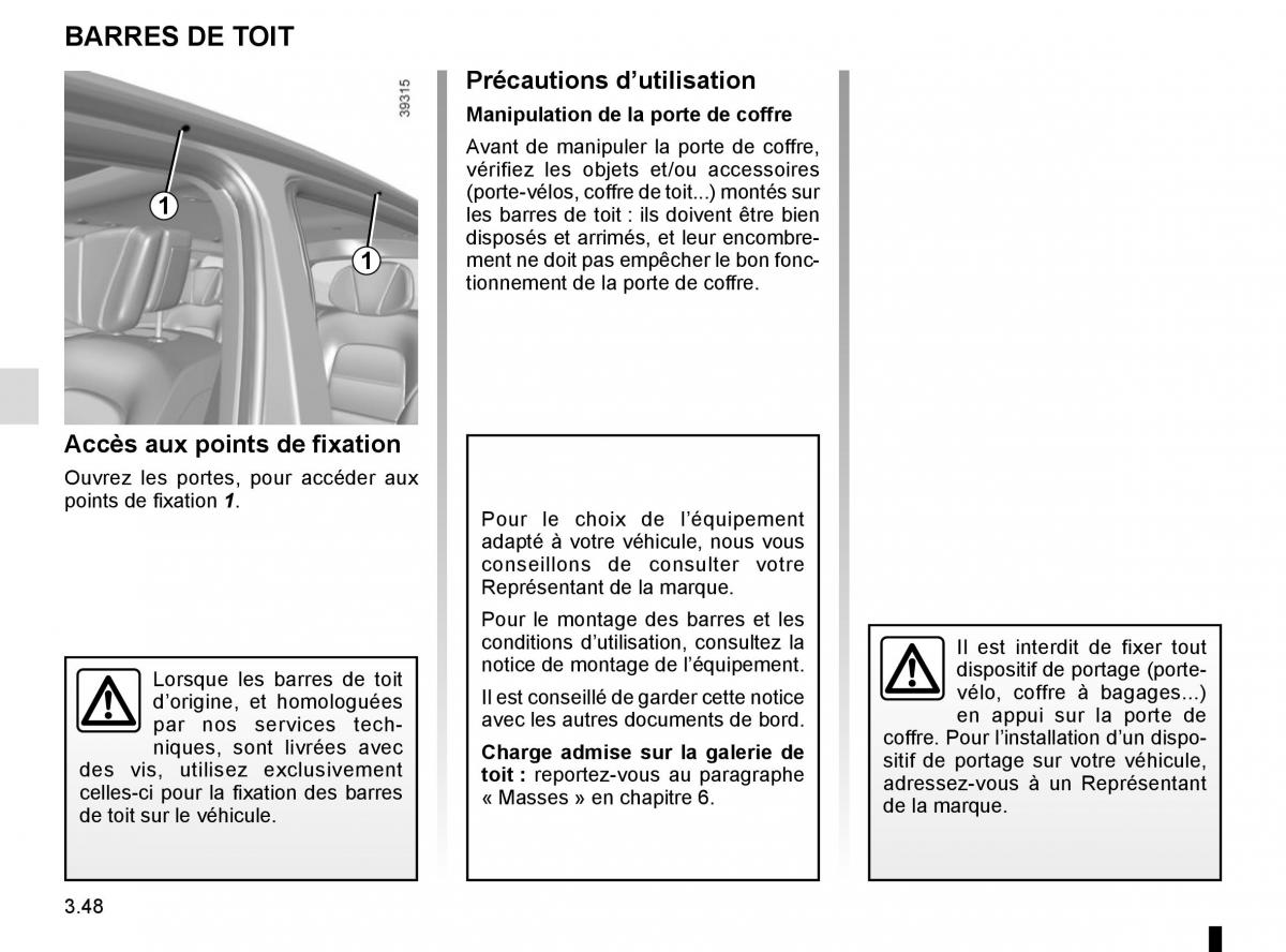 Renault Espace V 5 manuel du proprietaire / page 236