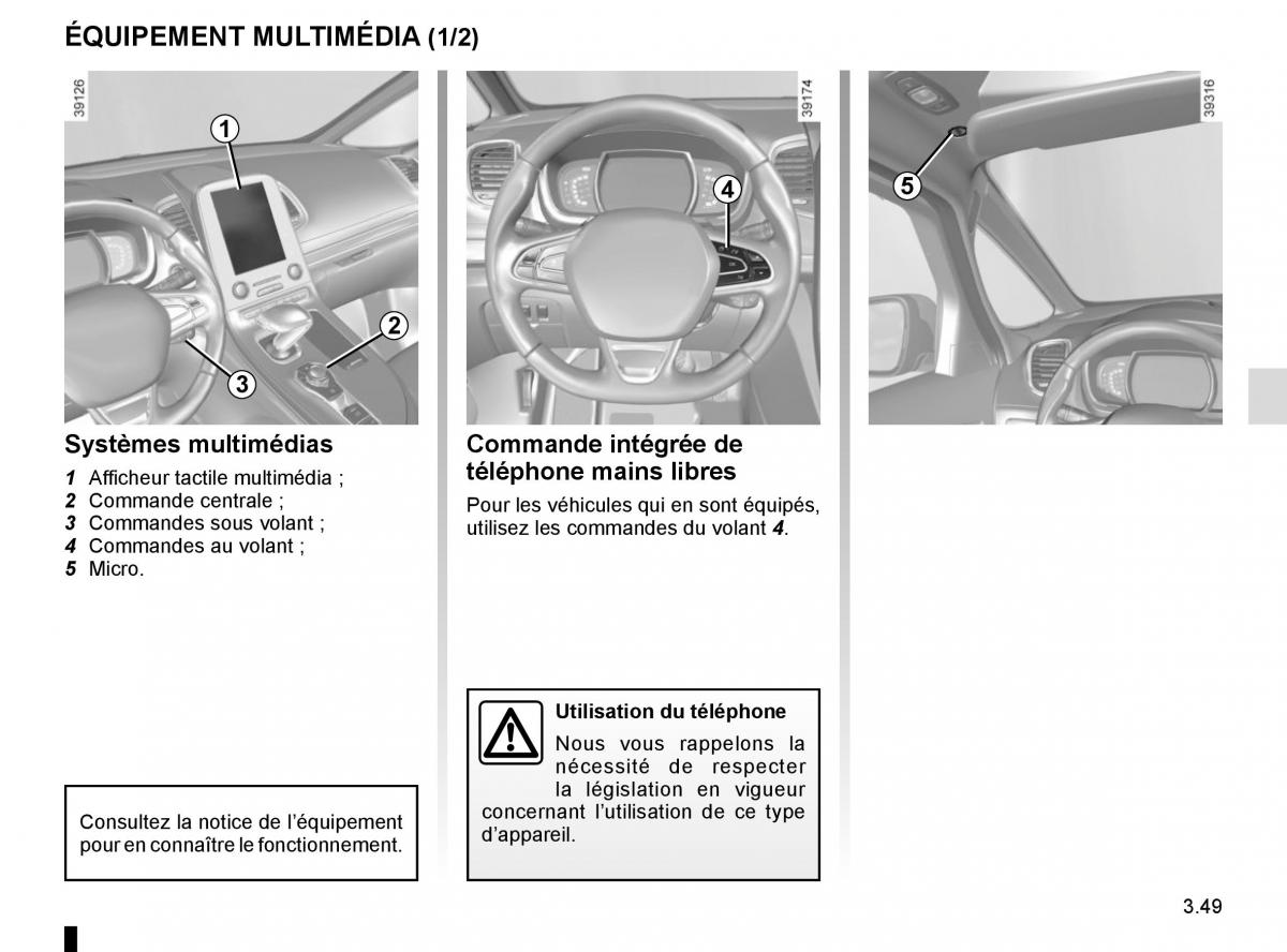 Renault Espace V 5 manuel du proprietaire / page 237