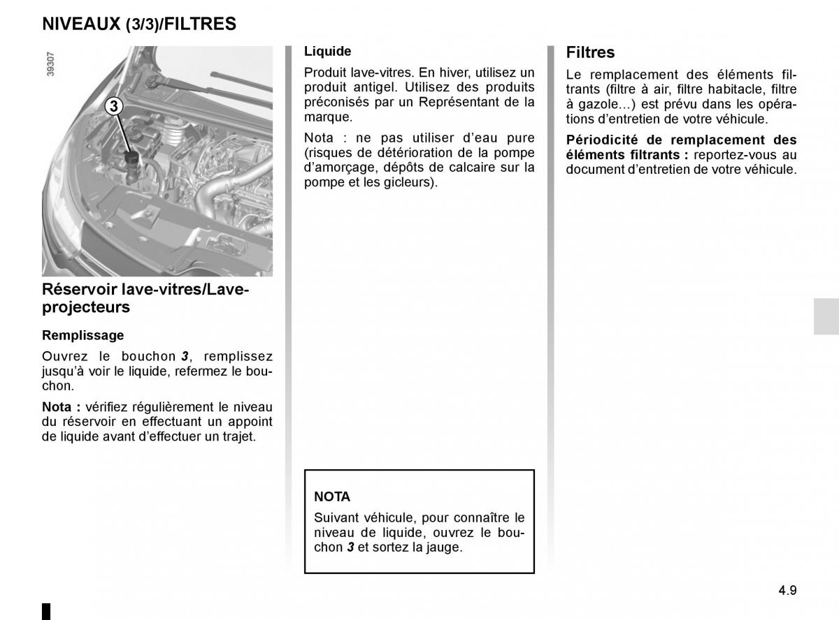 Renault Espace V 5 manuel du proprietaire / page 247