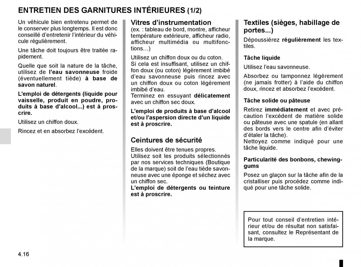 Renault Espace V 5 manuel du proprietaire / page 254