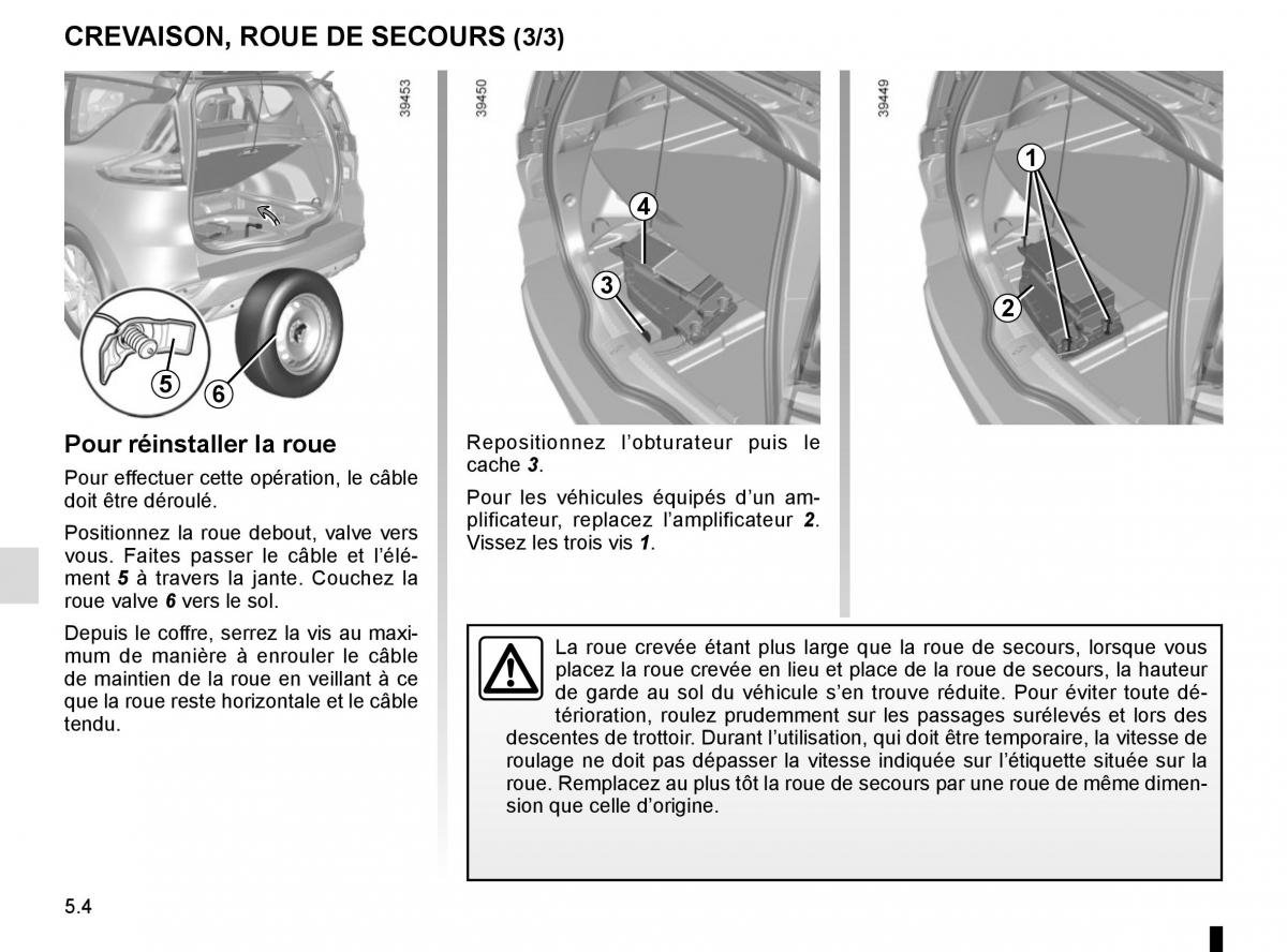 Renault Espace V 5 manuel du proprietaire / page 260