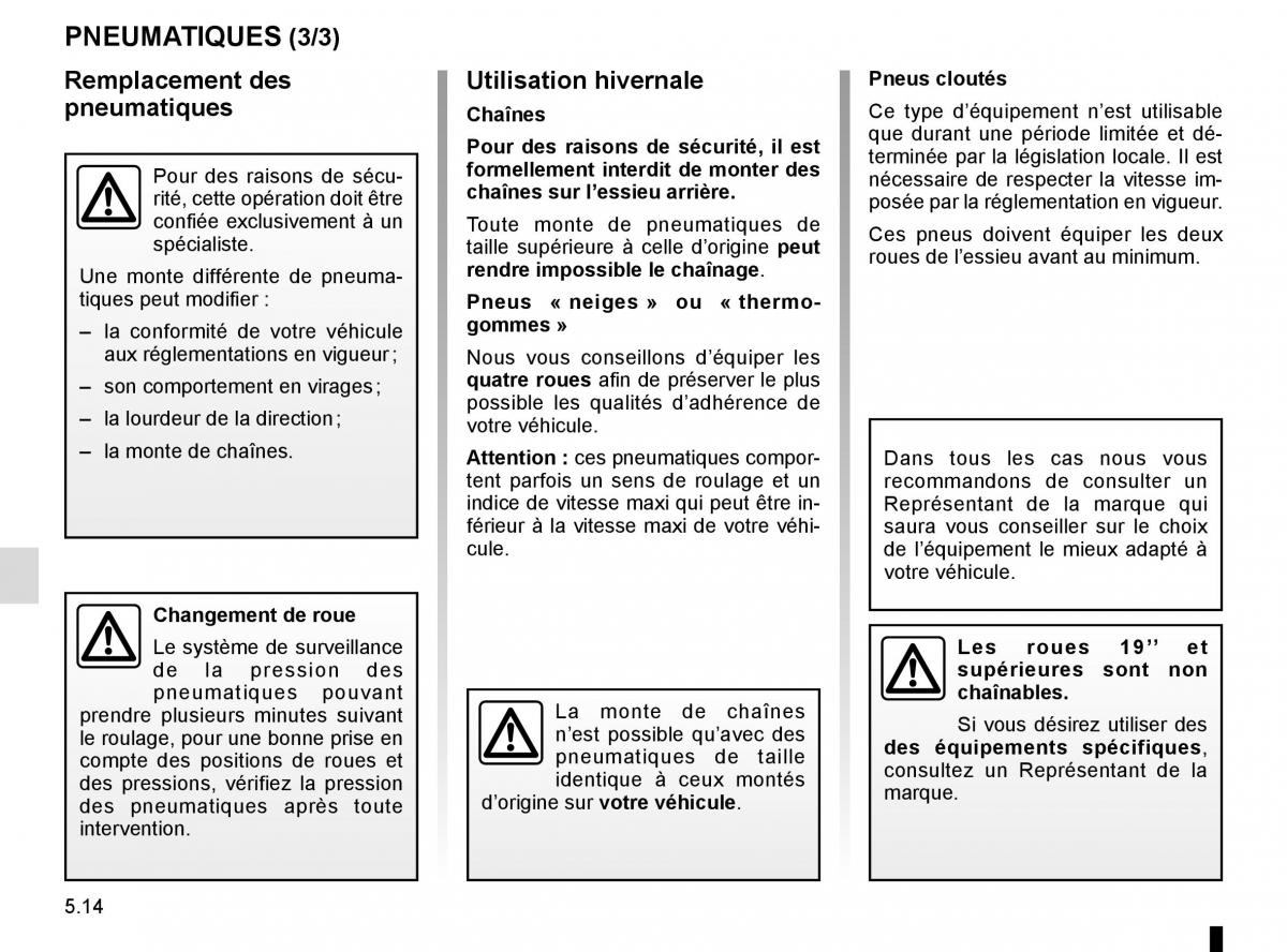 Renault Espace V 5 manuel du proprietaire / page 270