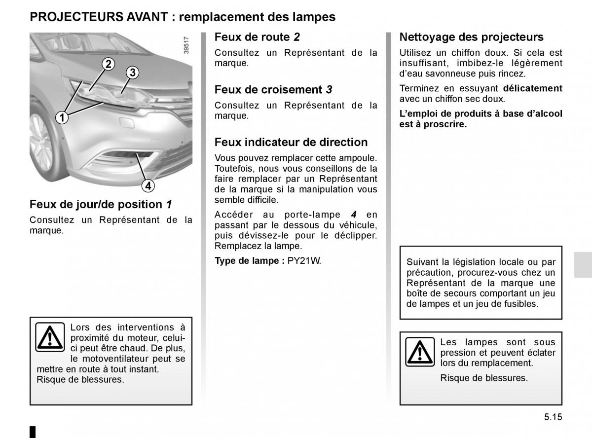 Renault Espace V 5 manuel du proprietaire / page 271