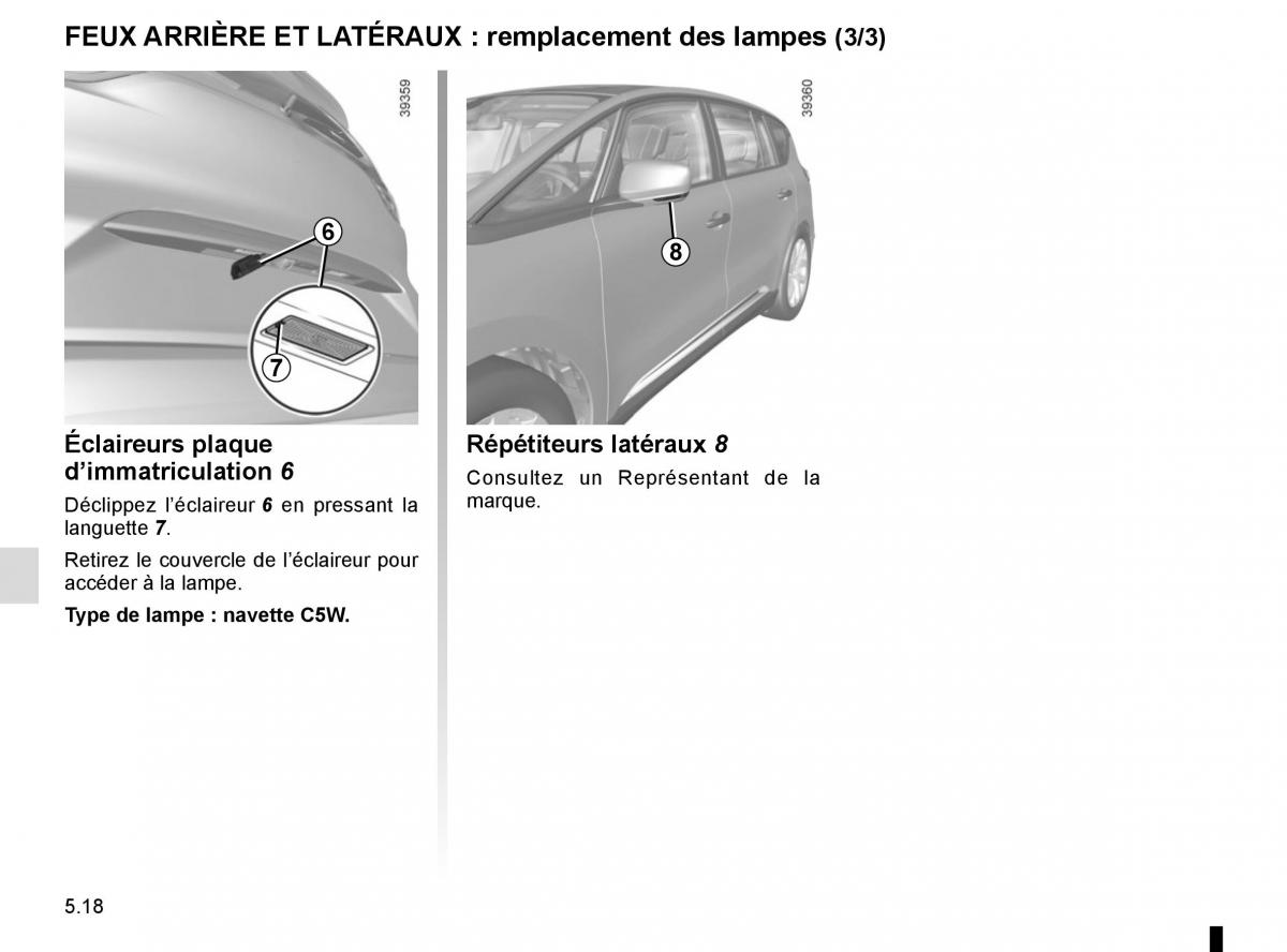 Renault Espace V 5 manuel du proprietaire / page 274