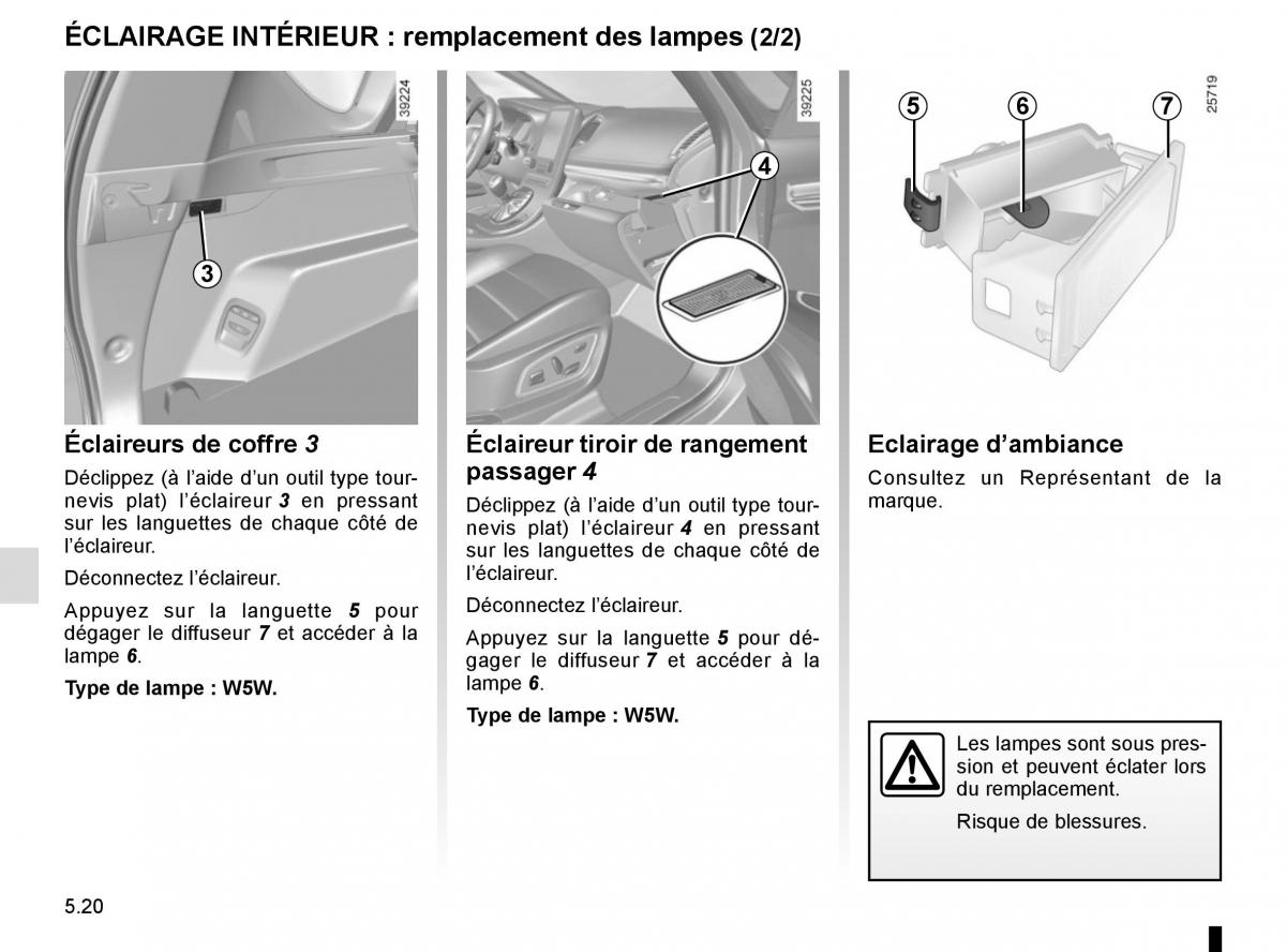 Renault Espace V 5 manuel du proprietaire / page 276