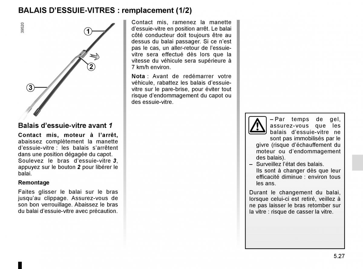 Renault Espace V 5 manuel du proprietaire / page 283