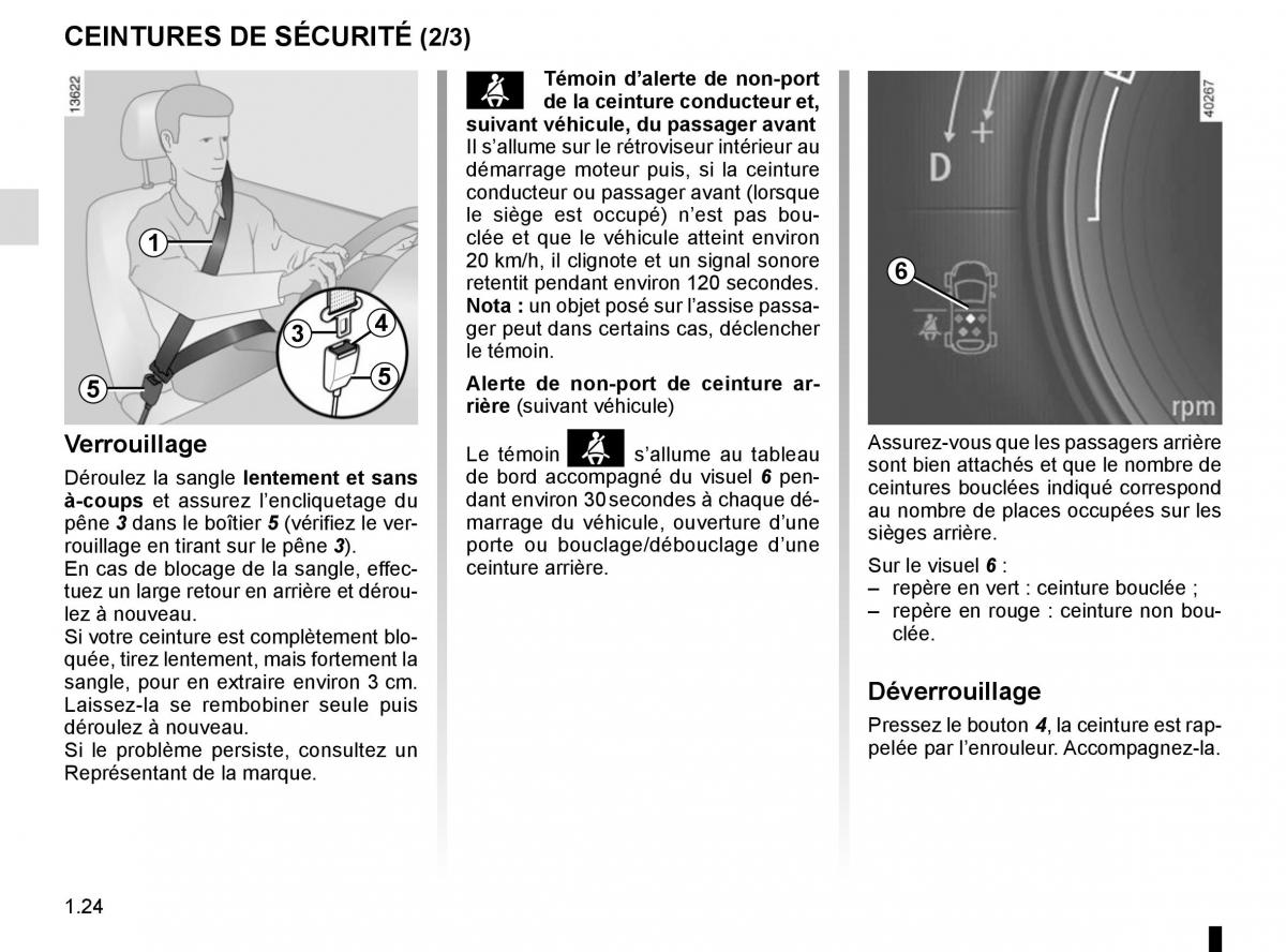 Renault Espace V 5 manuel du proprietaire / page 30