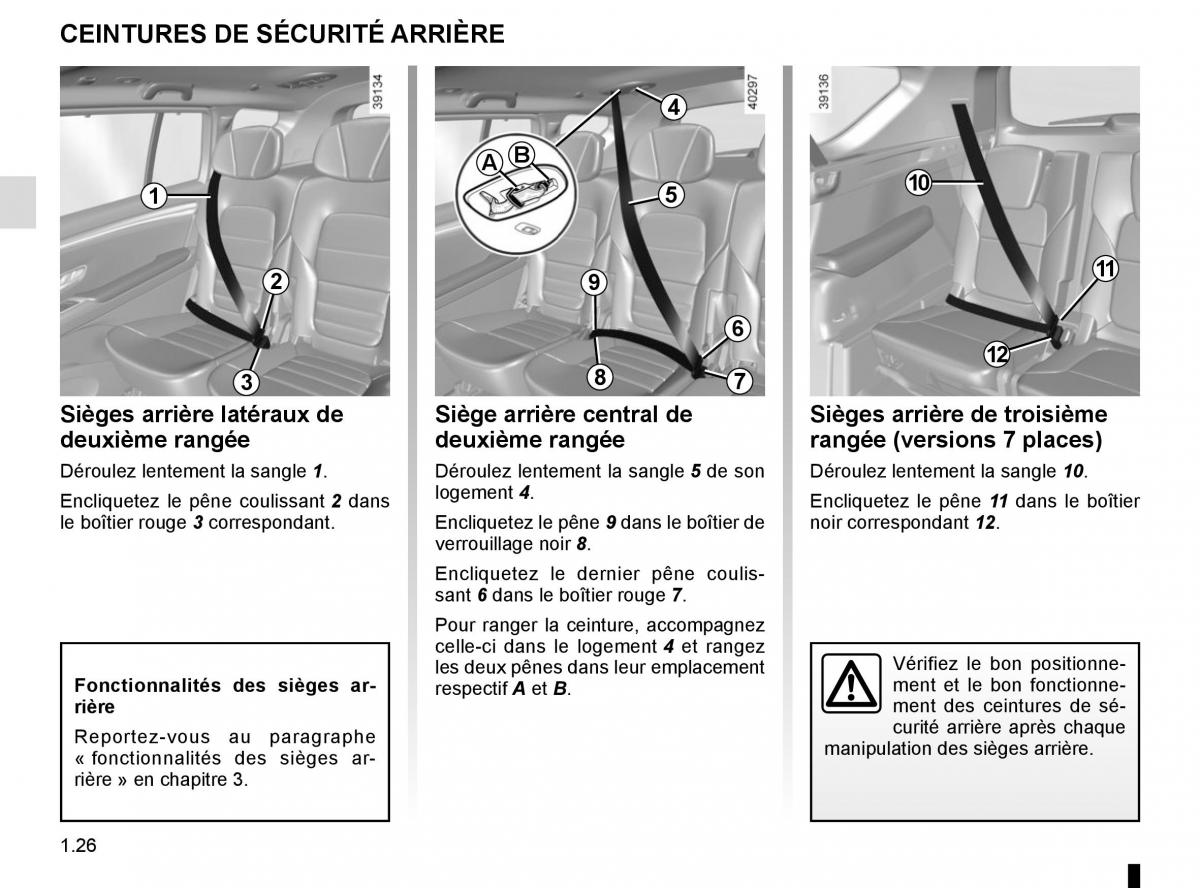 Renault Espace V 5 manuel du proprietaire / page 32