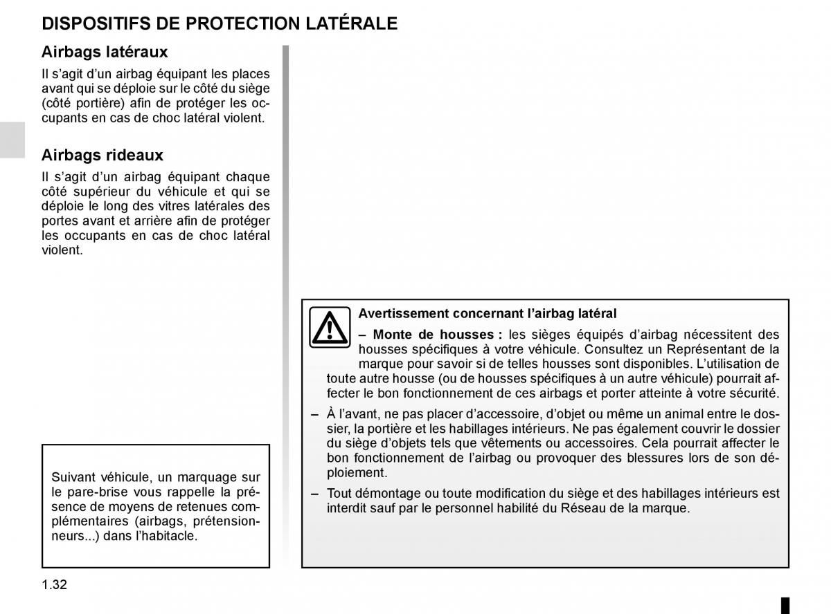 Renault Espace V 5 manuel du proprietaire / page 38