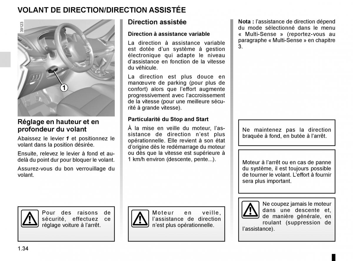 Renault Espace V 5 manuel du proprietaire / page 40