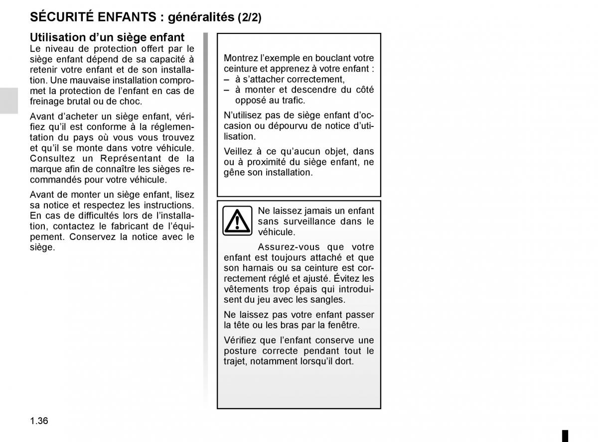 Renault Espace V 5 manuel du proprietaire / page 42