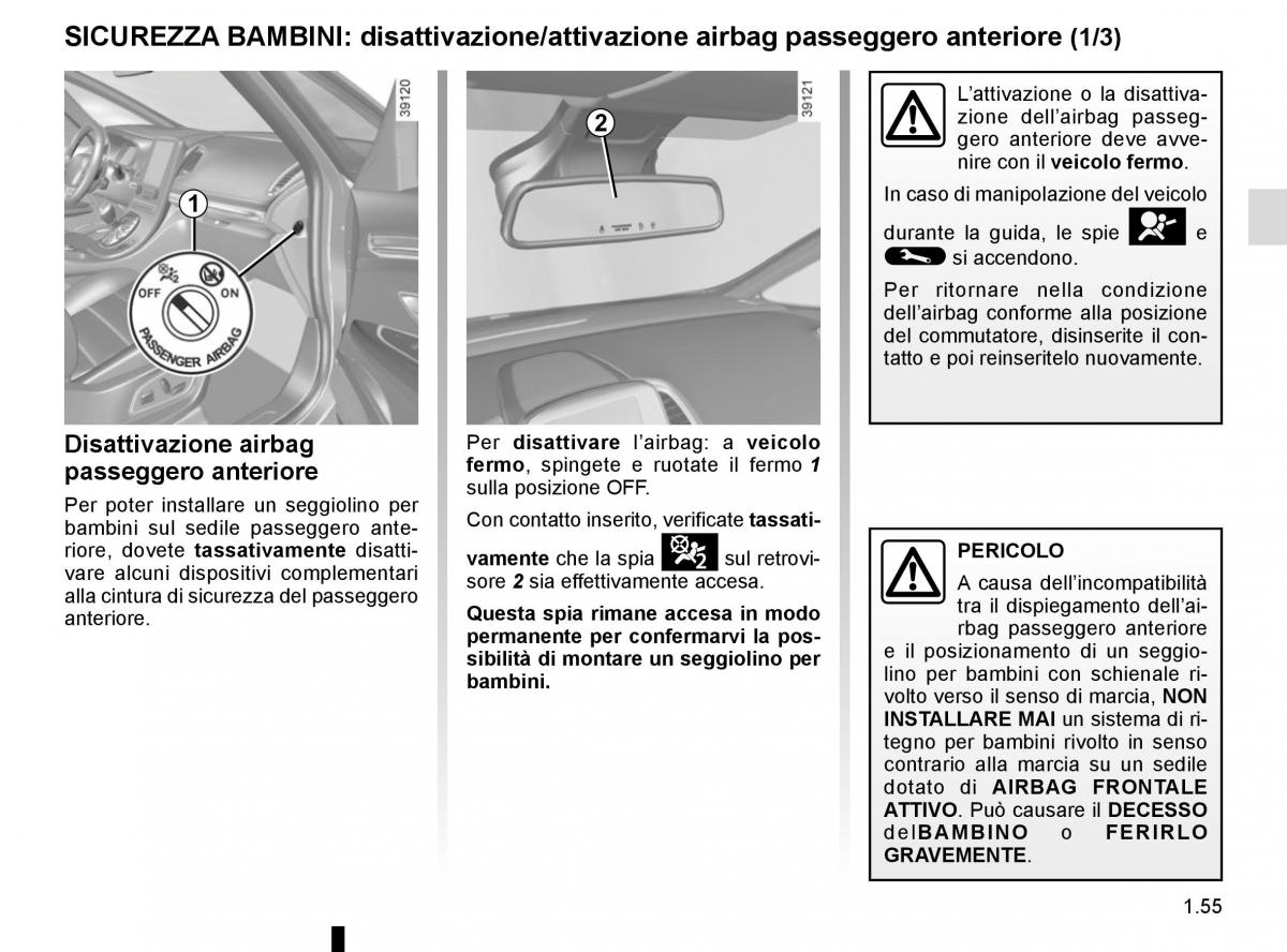 Renault Espace V 5 manuale del proprietario / page 61