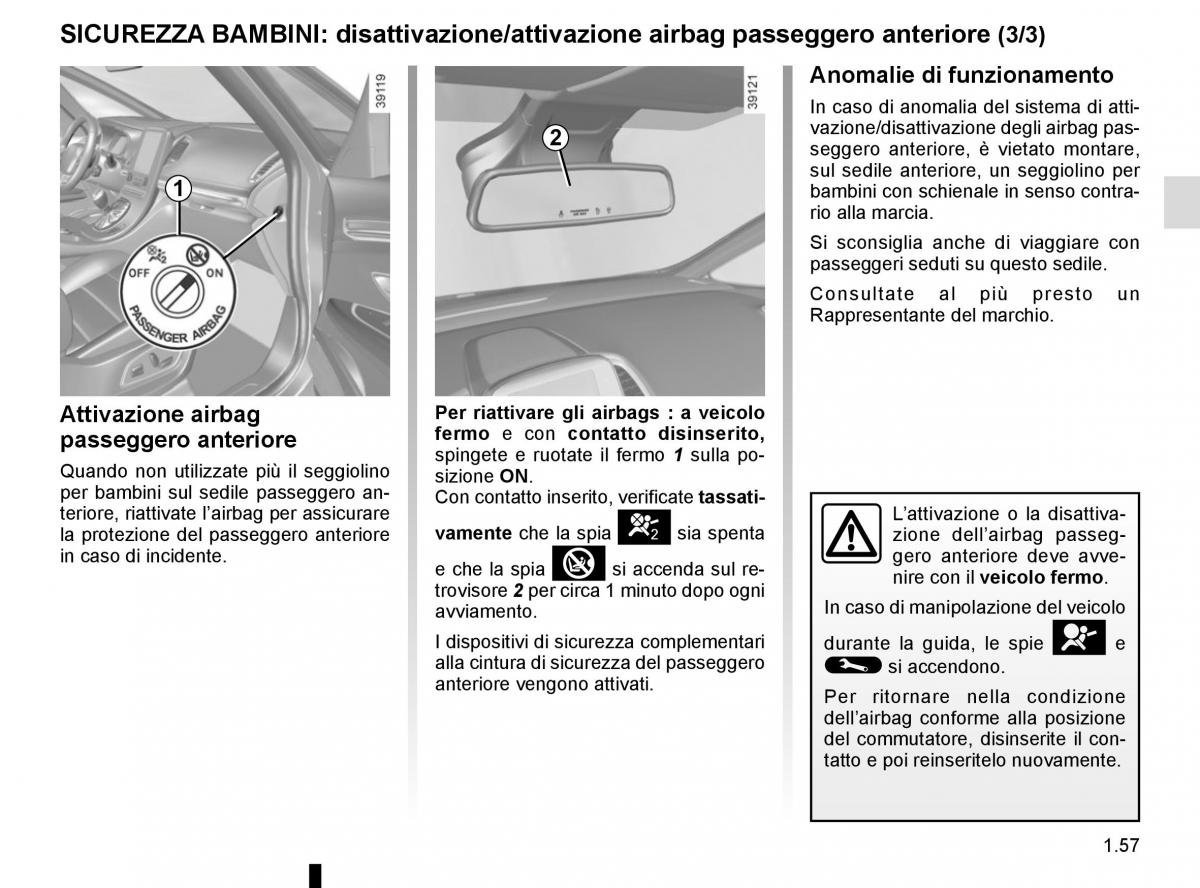 Renault Espace V 5 manuale del proprietario / page 63