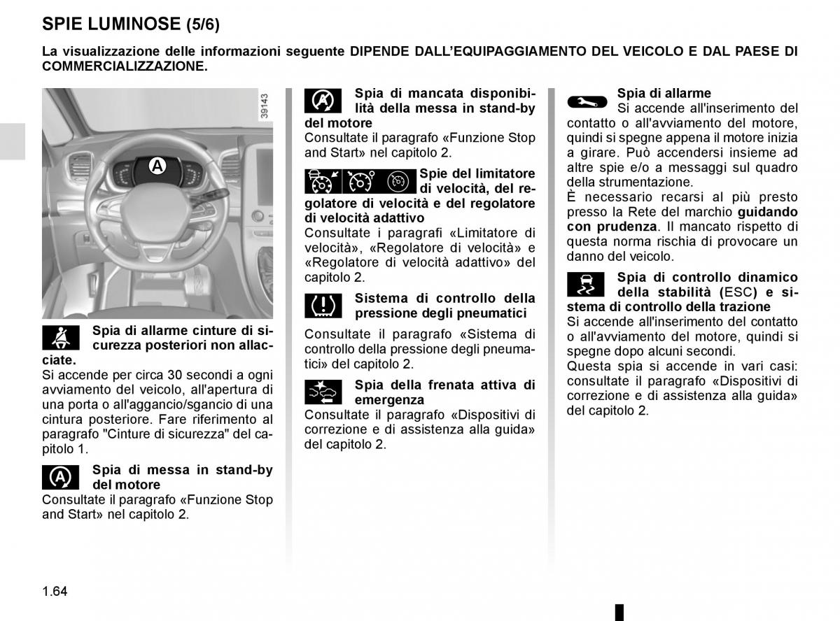 Renault Espace V 5 manuale del proprietario / page 70