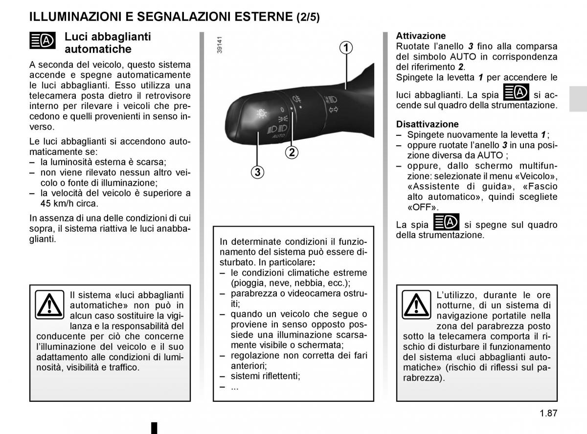 Renault Espace V 5 manuale del proprietario / page 93