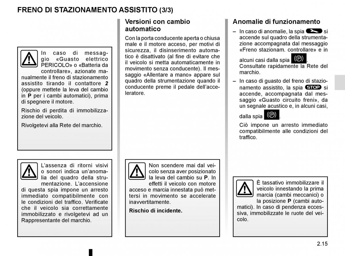 Renault Espace V 5 manuale del proprietario / page 123