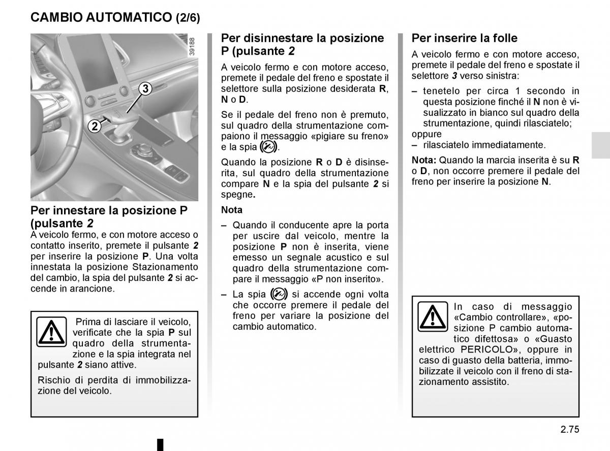 Renault Espace V 5 manuale del proprietario / page 183