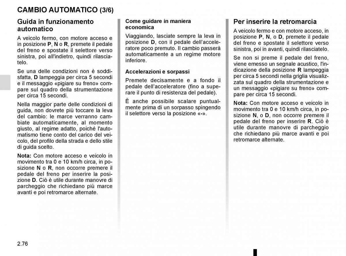 Renault Espace V 5 manuale del proprietario / page 184