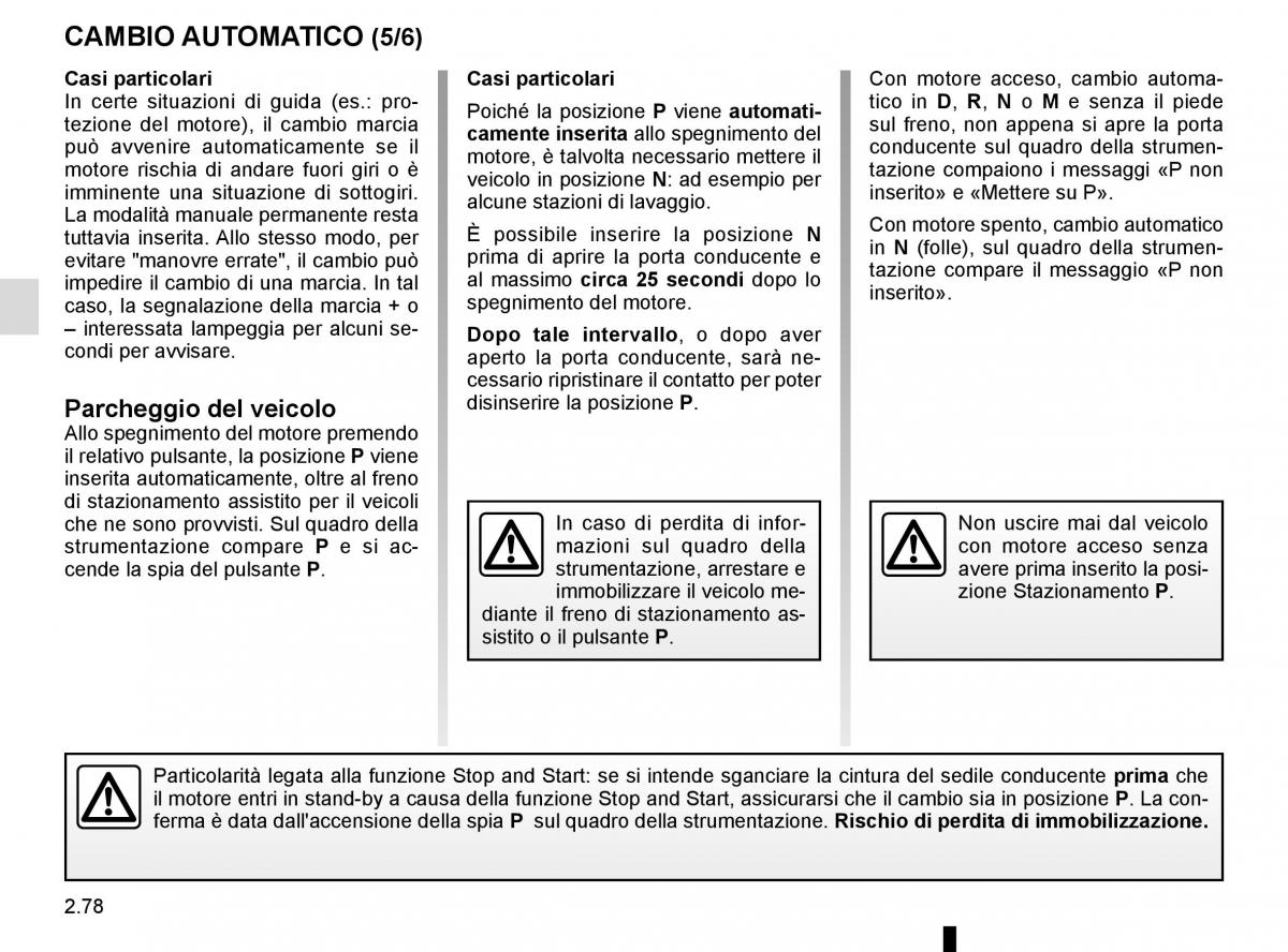 Renault Espace V 5 manuale del proprietario / page 186