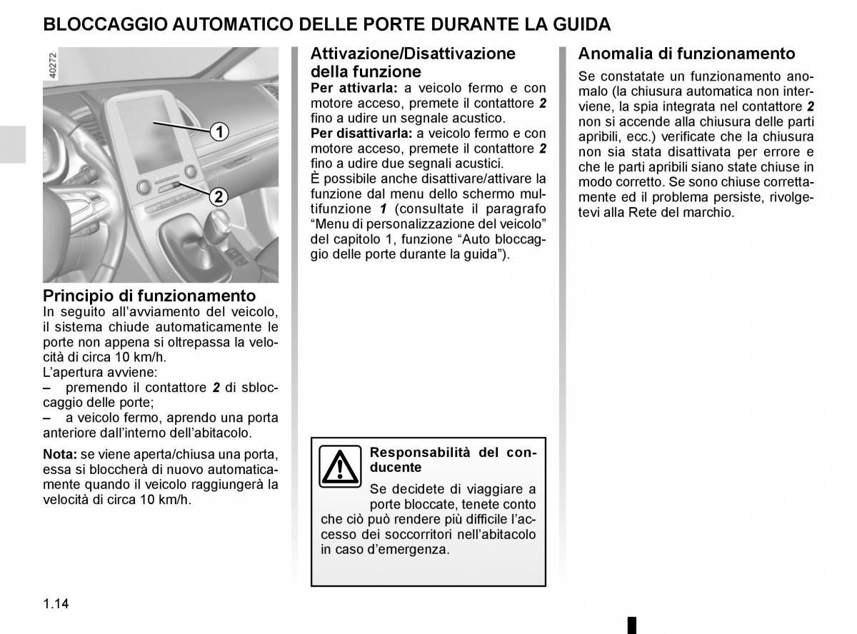 Renault Espace V 5 manuale del proprietario / page 20