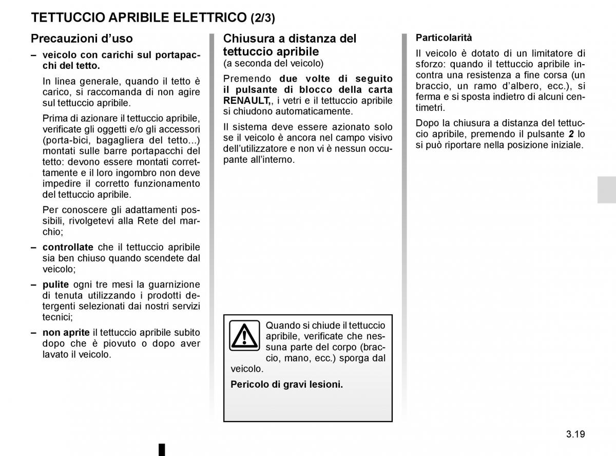 Renault Espace V 5 manuale del proprietario / page 207