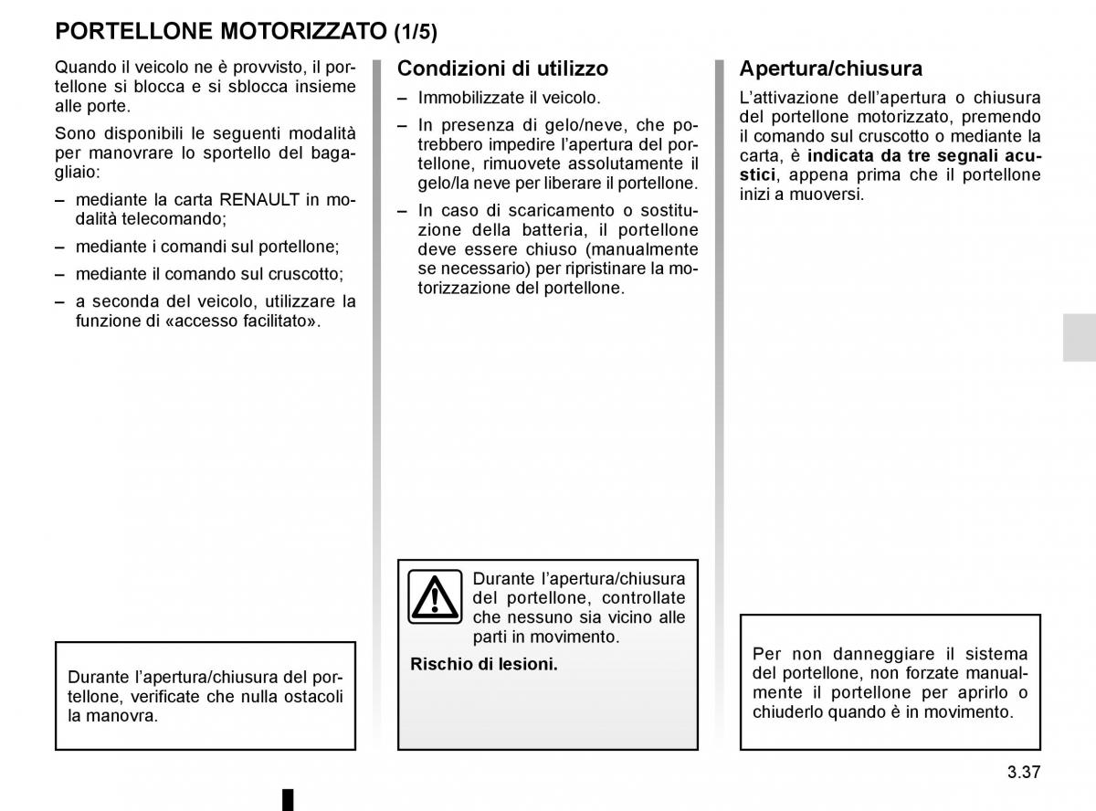 Renault Espace V 5 manuale del proprietario / page 225