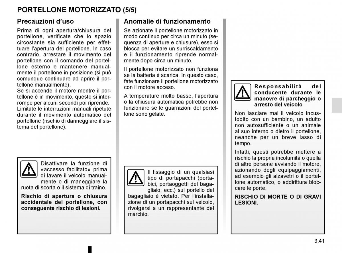 Renault Espace V 5 manuale del proprietario / page 229