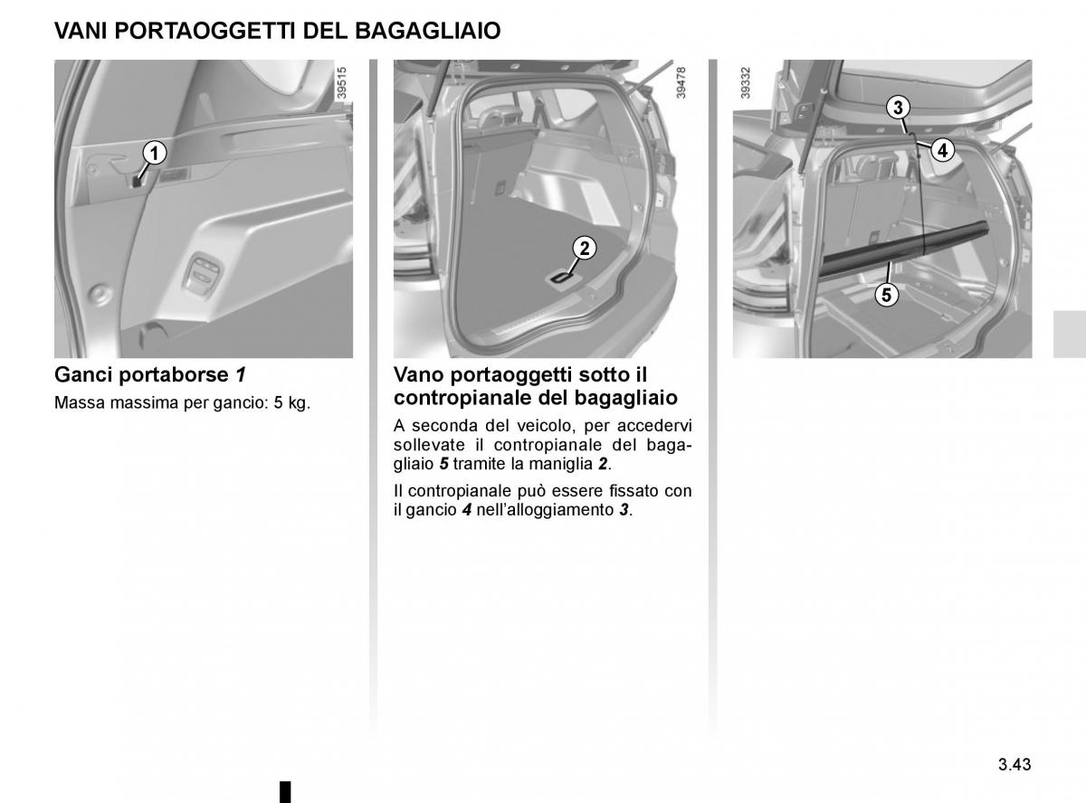 Renault Espace V 5 manuale del proprietario / page 231