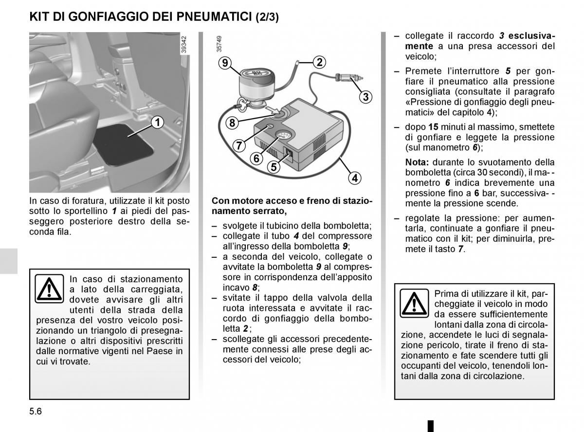 Renault Espace V 5 manuale del proprietario / page 262