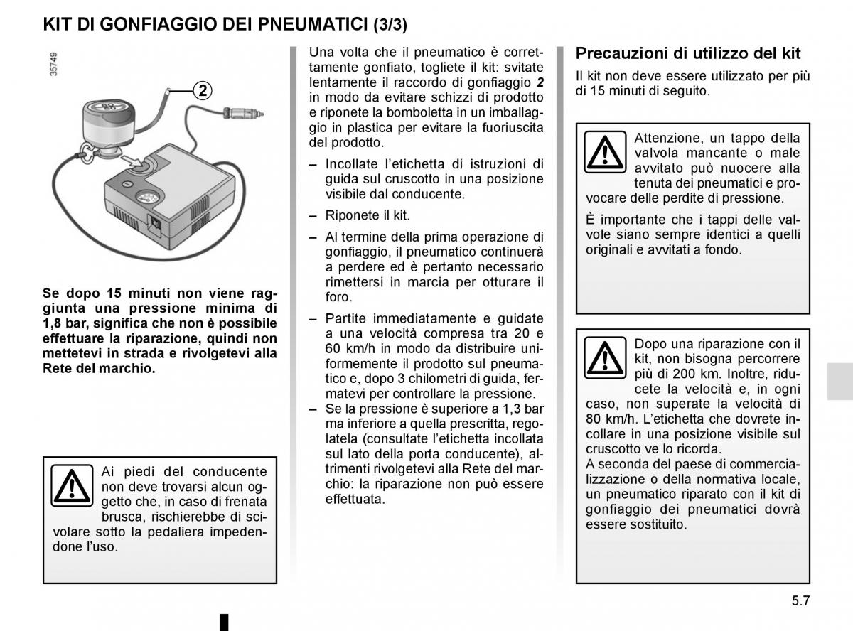 Renault Espace V 5 manuale del proprietario / page 263