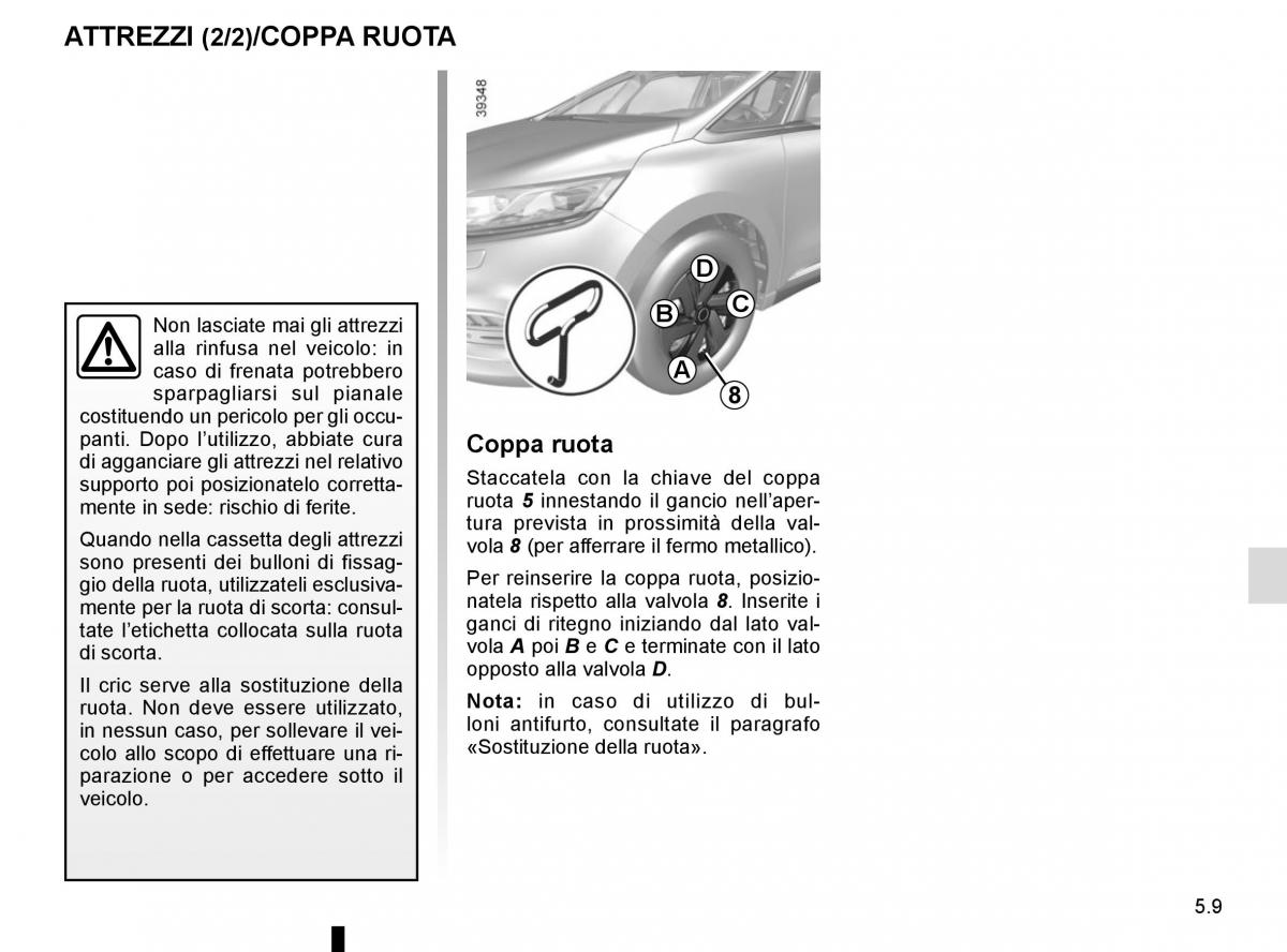 Renault Espace V 5 manuale del proprietario / page 265