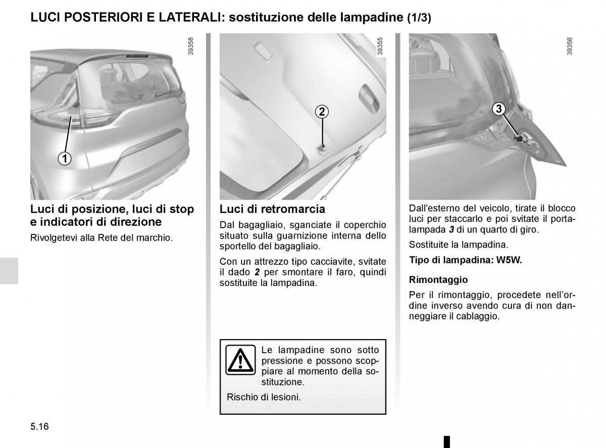 Renault Espace V 5 manuale del proprietario / page 272