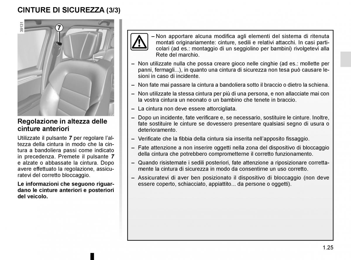 Renault Espace V 5 manuale del proprietario / page 31